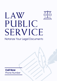 Firm Notary Service Poster Design