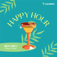 Tropical Cocktail Instagram Post Design