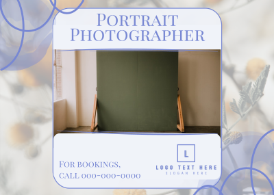 Modern Portrait Photographer Postcard Image Preview