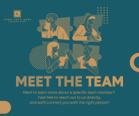 Modern Quirky Meet The Team Facebook post Image Preview