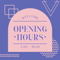 New Opening Hours Instagram Post Design