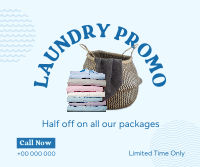 Laundry Delivery Promo Facebook Post Design