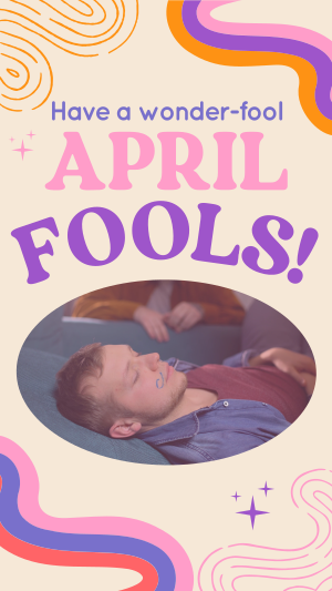 Groovy April Fools Greeting Facebook story Image Preview