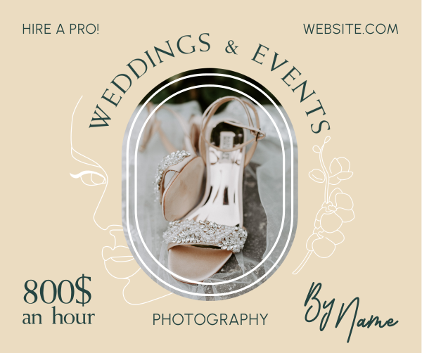 Wedding Photographer Rates Facebook Post Design Image Preview