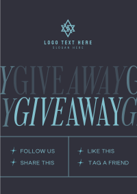 Elegant Minimal Giveaway Poster Design