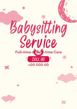 Cute Babysitting Services Flyer Image Preview