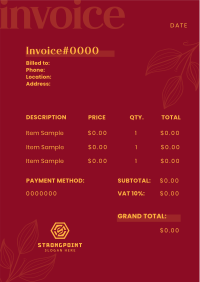 Luxury Dining Invoice Image Preview
