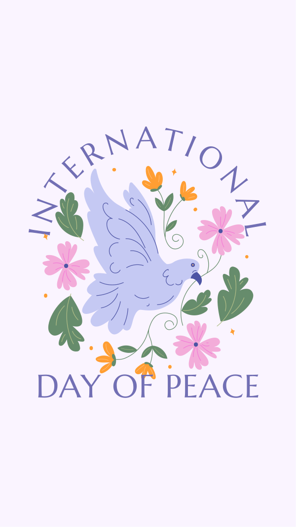 Floral Peace Dove Facebook Story Design Image Preview