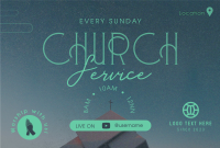 Worship with us Pinterest Cover Image Preview