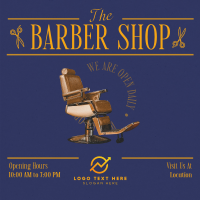Editorial Barber Shop Instagram Post Design