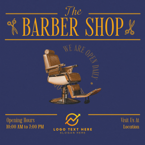 Editorial Barber Shop Instagram post Image Preview