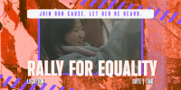 Women's Equality Rally Twitter Post Design