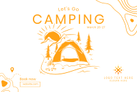 Campsite Sketch Pinterest Cover Design