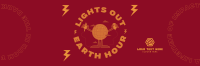 Earth Hour Lights Out Twitter Header Design