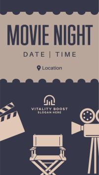 Minimalist Movie Night Instagram reel Image Preview