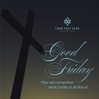 Good Friday Crucifix Greeting Linkedin Post Image Preview