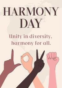 LOVE Sign Harmony Day Flyer Design