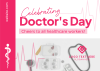 Celebrating Doctor's Day Postcard Image Preview