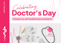 Celebrating Doctor's Day Postcard Design