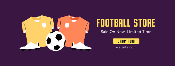 Football Merchandise Facebook Cover Design Image Preview