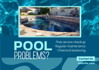 Pool Problems Maintenance Postcard Image Preview