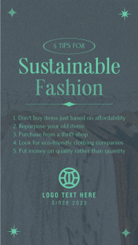 Stylish Chic Sustainable Fashion Tips Instagram reel Image Preview