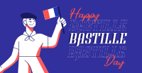 Hey Hey It's Bastille Day Facebook Ad Design