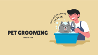 Grooming Cat Facebook Event Cover Design