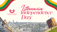 Rustic Lithuanian Independence Day Facebook Event Cover Design