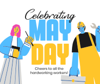 Celebrating May Day Facebook Post Design