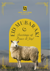 Eid Mubarak Sheep Flyer Design