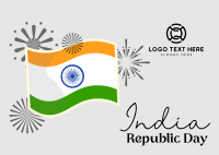 India Day Flag Postcard Design