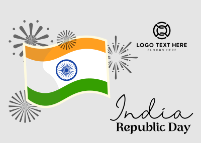 India Day Flag Postcard Image Preview