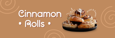 Quirky Cinnamon Rolls Twitter header (cover) Image Preview