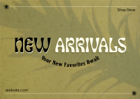 Vintage New Arrivals Postcard Image Preview