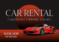 Lux Car Rental Postcard Image Preview