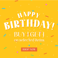 Happy Birthday Promo Instagram Post Design