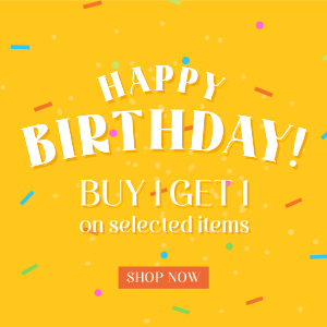 Happy Birthday Promo Instagram post Image Preview