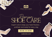 Premium Shoe Care Postcard Design