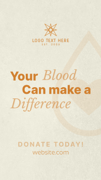 Minimalist Blood Donation Drive YouTube short Image Preview