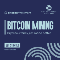 Start Bitcoin Mining Instagram Post Design