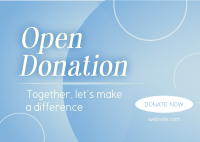 Together, Let's Donate Postcard Image Preview