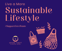 Sustainable Living Facebook Post Design