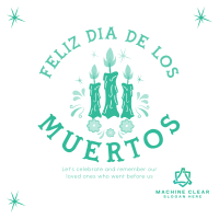 Candles for Dia De los Muertos Instagram Post Design