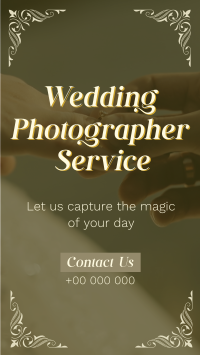 Floral Wedding Videographer Facebook Story Design