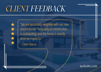 Client Testimonial Construction Postcard Image Preview