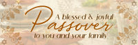 Rustic Passover Greeting Twitter header (cover) Image Preview