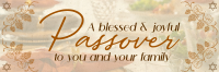 Rustic Passover Greeting Twitter Header Image Preview