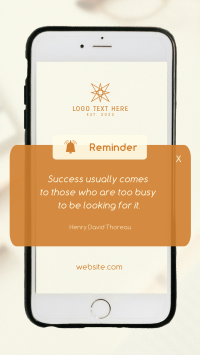 Business Quote Phone Reminder YouTube Short Design