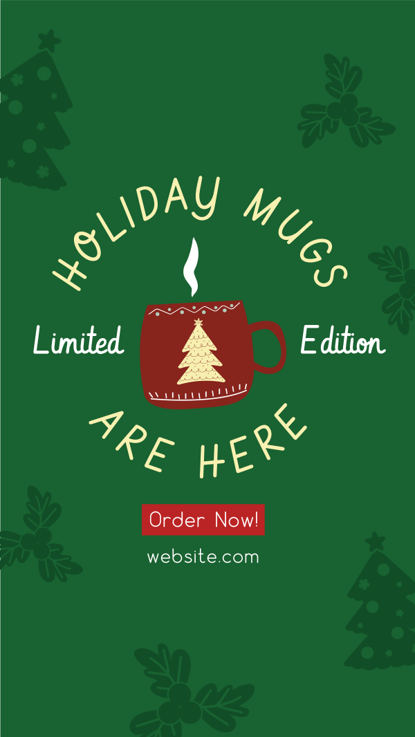 Holiday Mug Facebook Story Design Image Preview